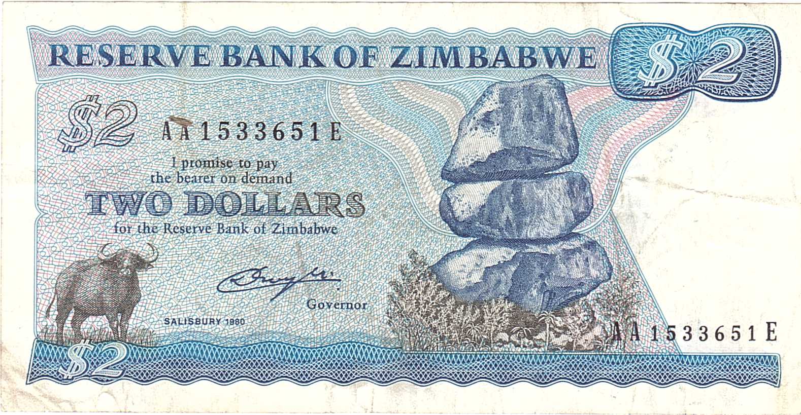 Zimbabwe 2 1980 VF P-1/a